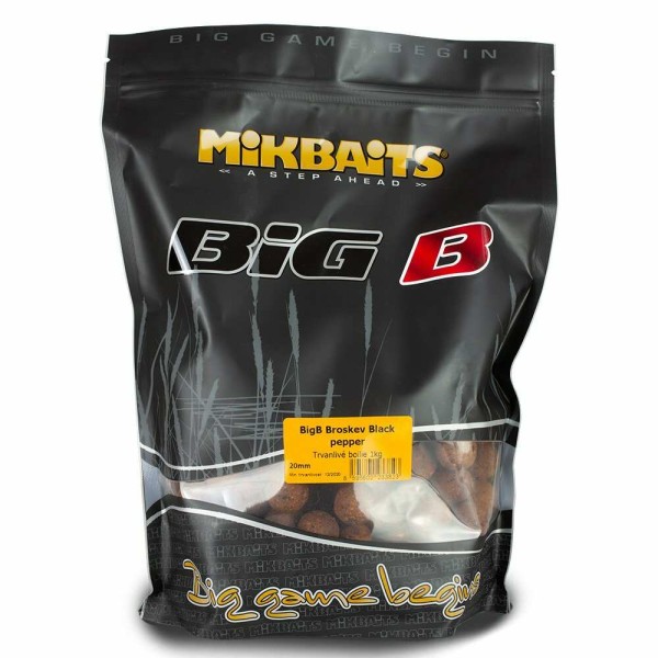 Mikbaits Legends BigB boilies Őszibarack Feketebors 1 kg
