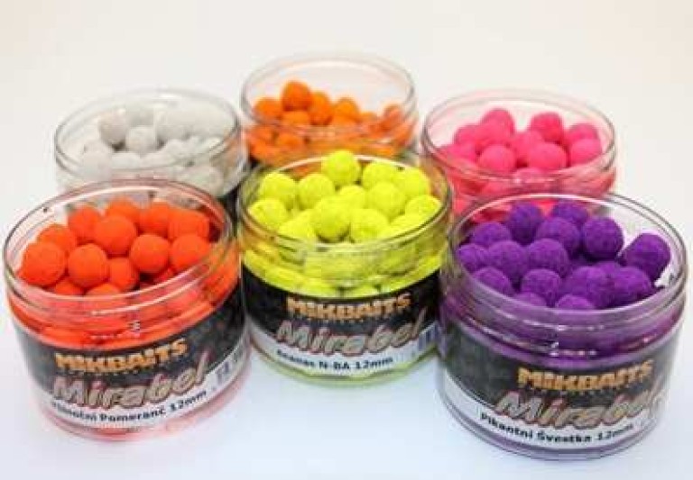 Mikbaits Mirabel Fluo boilies 14 mm 150 ml