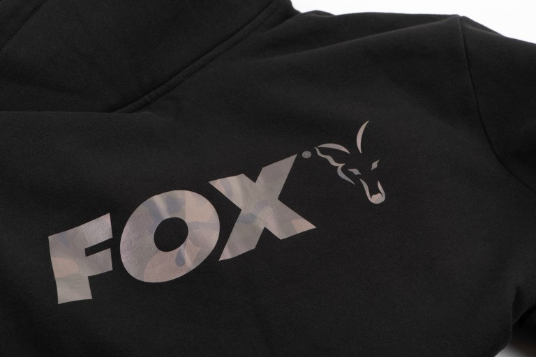 Fox Black/Camo Print High Neck - Magasnyakú pulóver