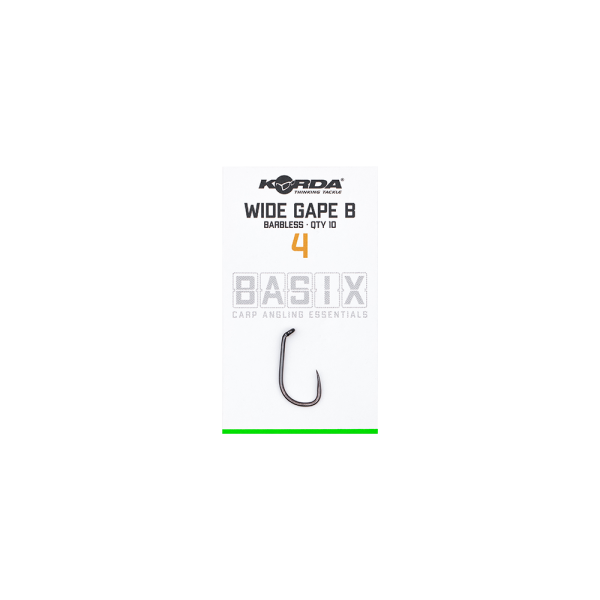 Korda Basix Wide Gape Hooks - Szakáll nélküli horog