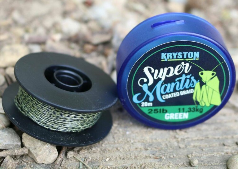 Kryston Super Mantis Coated Braid Green 20 m - Előkezsinór zöld színben