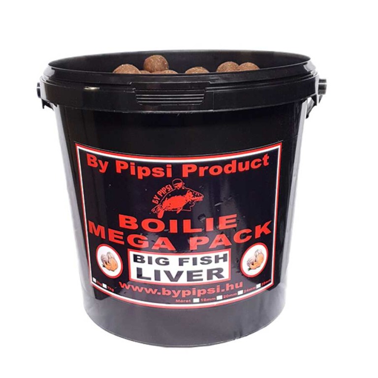 By Pipsi Big Fish Liver (Máj-Sárgadinnye) 24 mm Mega Pack 5 kg