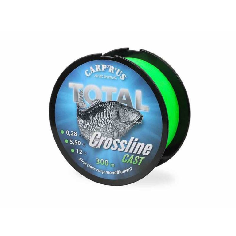 CarpRUs Total Crossline Cast távdobó zsinór zöld 0,25 mm 300 m