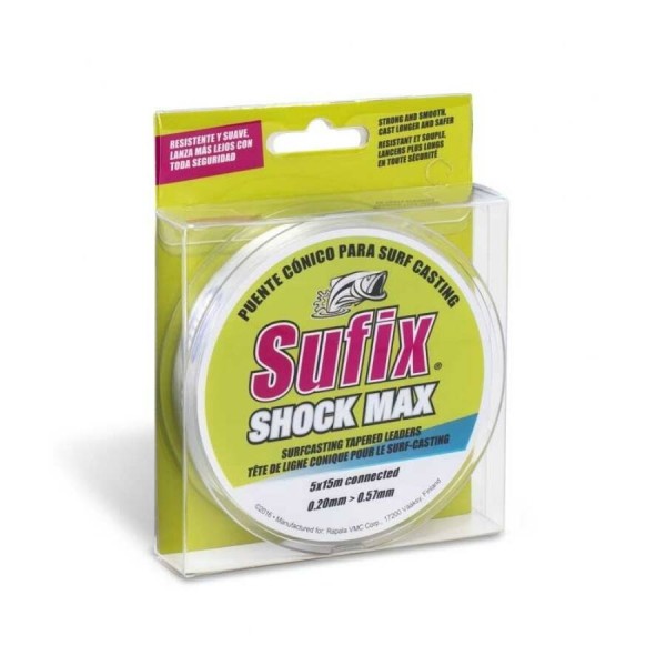 Sufix Shock Max 5x15 m 0.20-0.57 mm - Felvastagodó zsinór