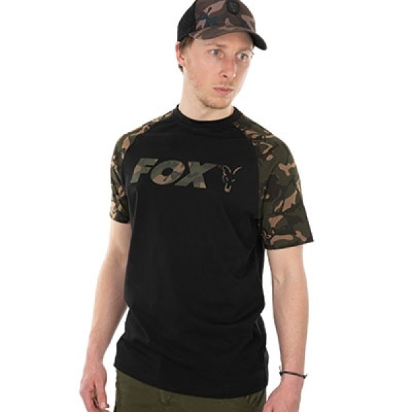 Fox Black/Camo Raglan T-Shirt - Póló