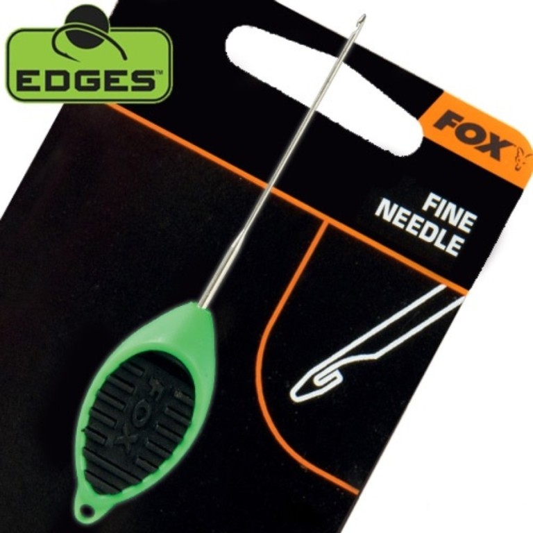 Fox Edges Micro Needle Fine - Vékony zöld fűzőtű