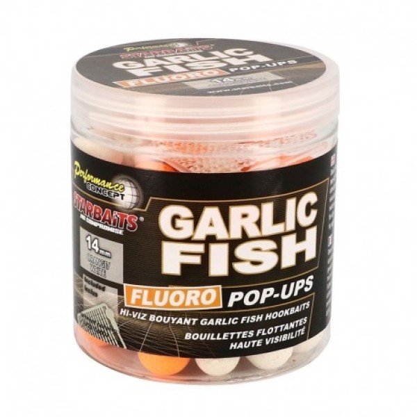 Starbaits Garlic Fish Fluo Pop Up 80 g 14 mm