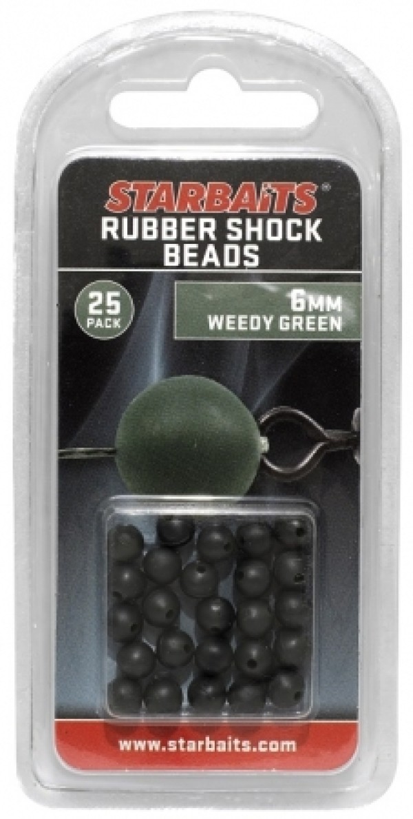Starbaits Rubber Shock Beads 6 mm - Gumi gyöngy