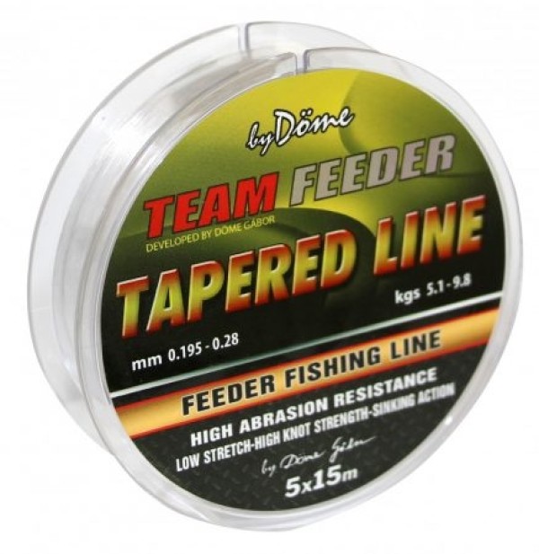 By Döme Team Feeder Tapered Leader 5x15 m 0,20-0,31 mm - Felvastagodó dobóelőke