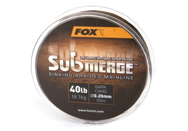 Fox Submerge Sinking Braided Mainline Dark Camo 25 lb 300 m - Fonott zsinór