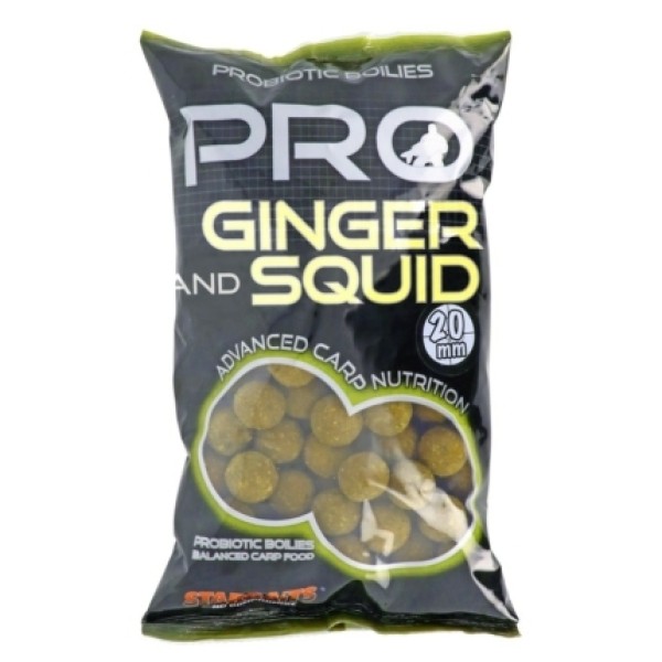 Starbaits Probiotic Pro Ginger Squid Boilie /gyömbér/ bojli 1 kg