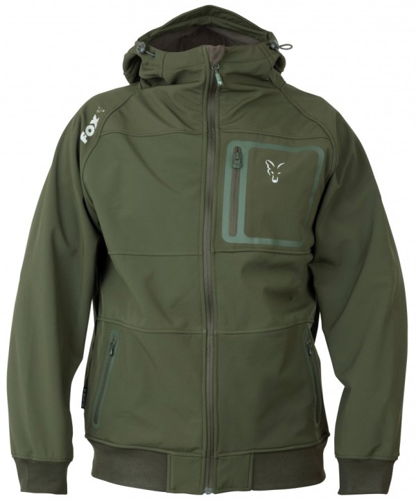 Fox Collection Green & Silver Shell Hoodie kabát