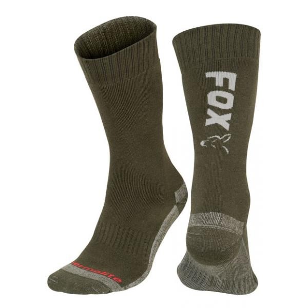 Fox Green-Silver Thermolite Long Sock Zokni