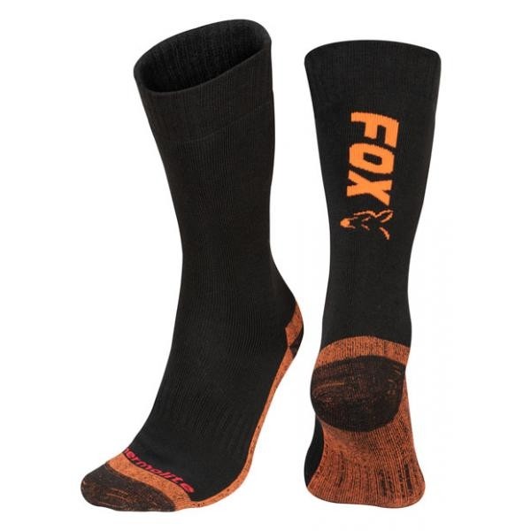 Fox Black Orange Thermolite Long Socks Zokni