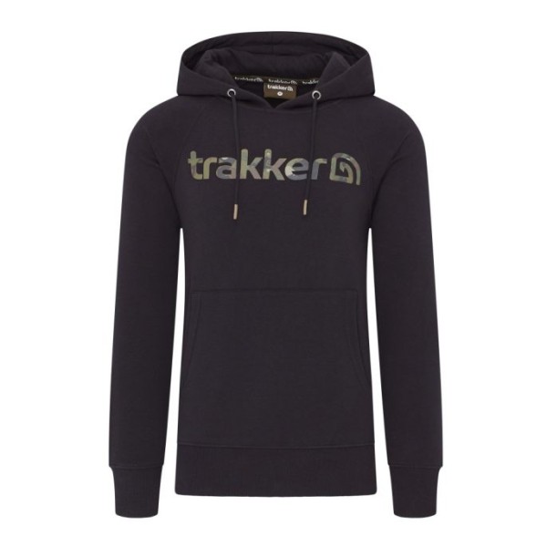 Trakker CR Logo Hoody Black Camo - Kapucnis pulóver fekete