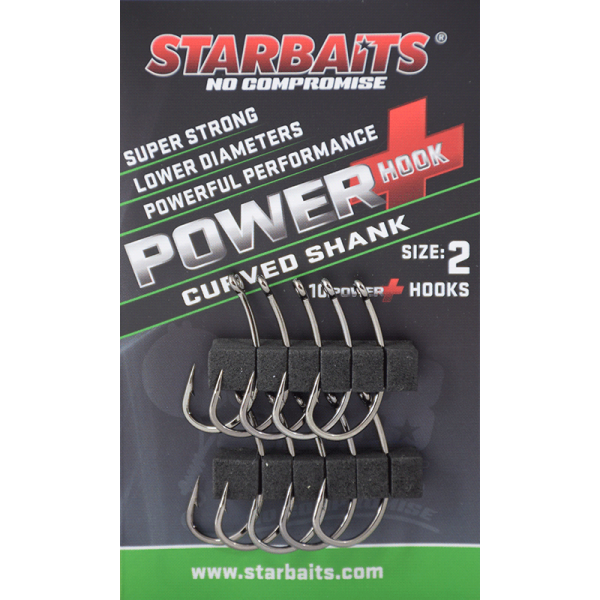 Starbaits Power Curved Shank Hook - Horog