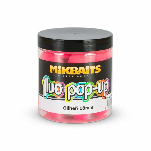 Mikbaits Fluo Pop-Up boilies tintahal ízesítéssel 18 mm