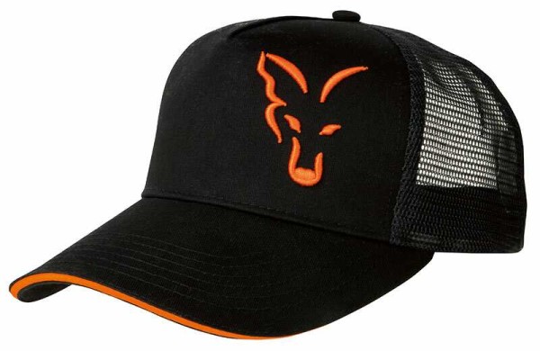 Fox black / Orange trucker Cap - Baseball sapka