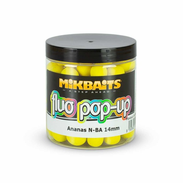 Mikbaits Fluo Pop-Up boilies  Ananász 14 mm