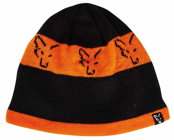 Fox Black/Orange Beanie - Kötött sapka