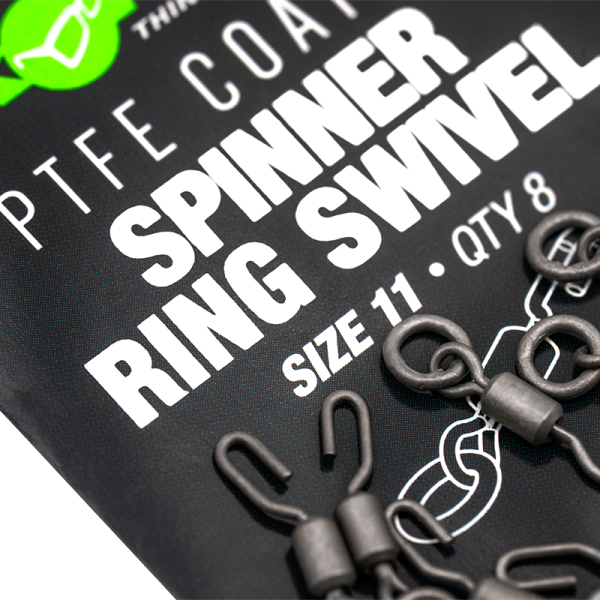 Korda PTFE Spinner Ring Swivels gyorskapcsos forgó