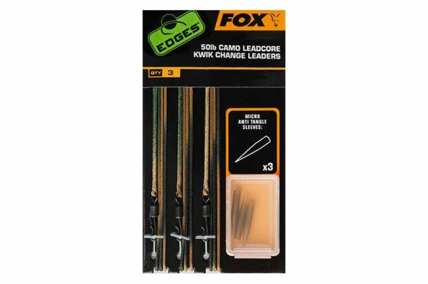 Fox Camo Leadcore Kwik Change Leaders 50 lb