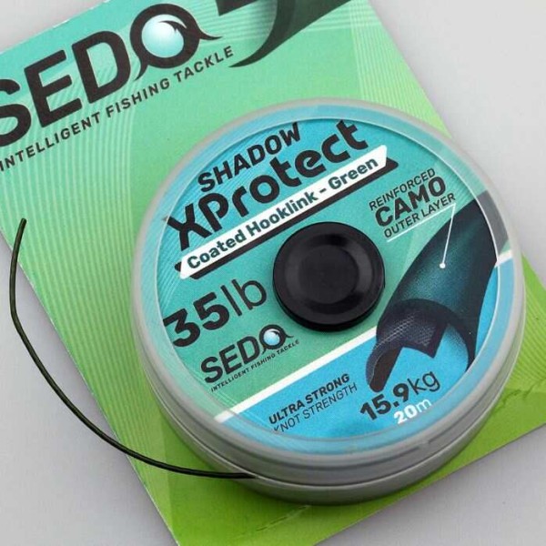 SEDO Shadow XProtect-Coated hooklink Green 20 m - Bevonatos előkezsinór