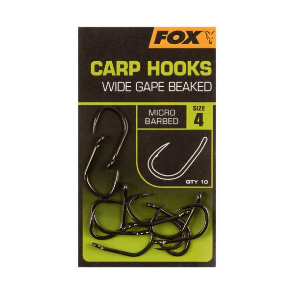 Fox Carp Hooks Wide Gape Beaked - Szakállas horog